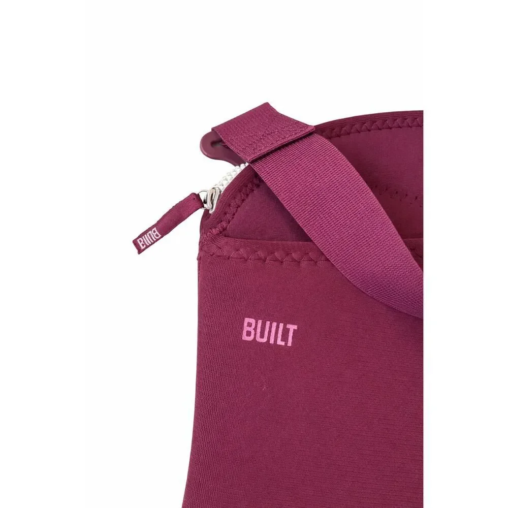BUILT Laptop Porter 15.4 Inch Neoprene Shoulder Bag Red Purple New No Tags